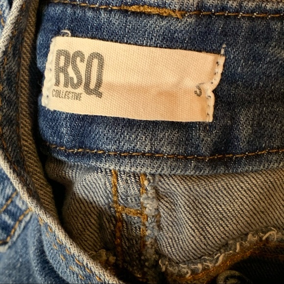 RSQ Distressed Denim Shortalls. - Picture 12 of 13